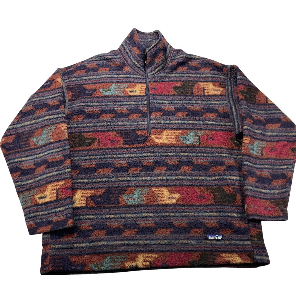 Patagonia Multicolor Patterned Quarter-Zip Fleece Pullover